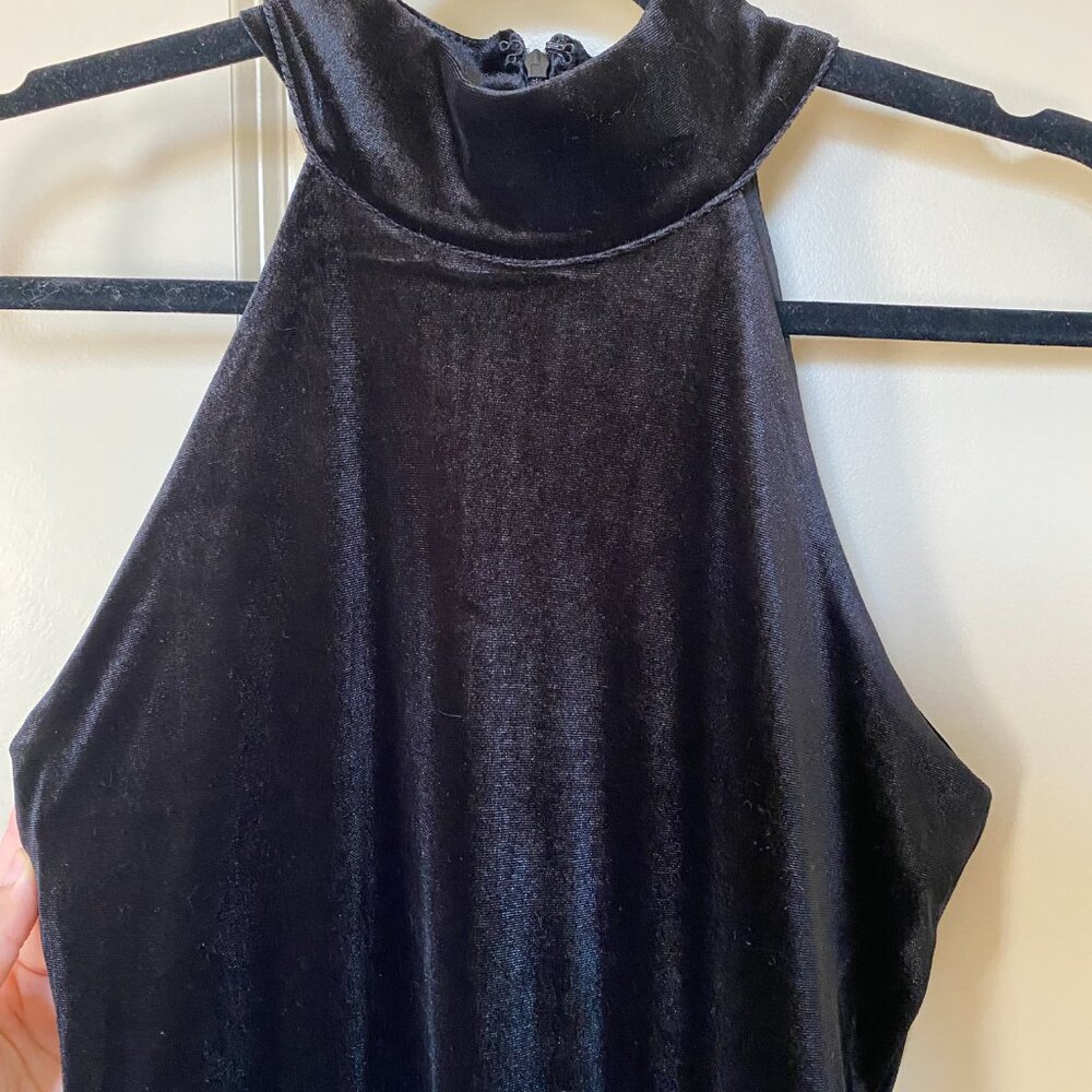 Love by Design Black Velvet Floor Length Dress - Picture 3 of 6